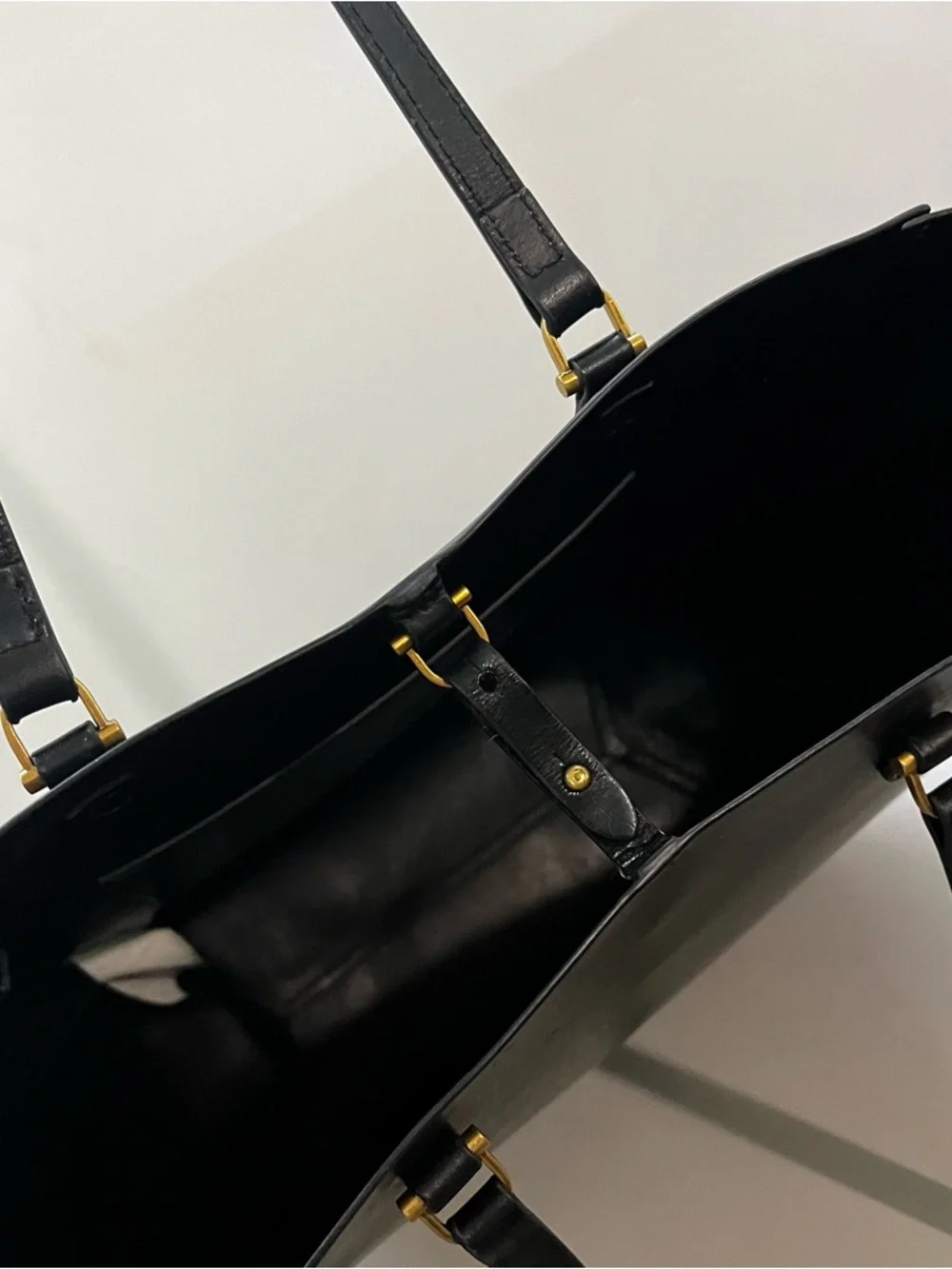 ARITZIA | AUXILIARY Leather Black Laptop Work Tote + Pouch